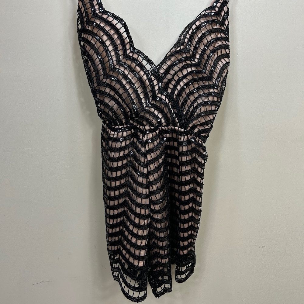 Luxe Fashion Lace Shorts Romper with Spaghetti Straps NWT